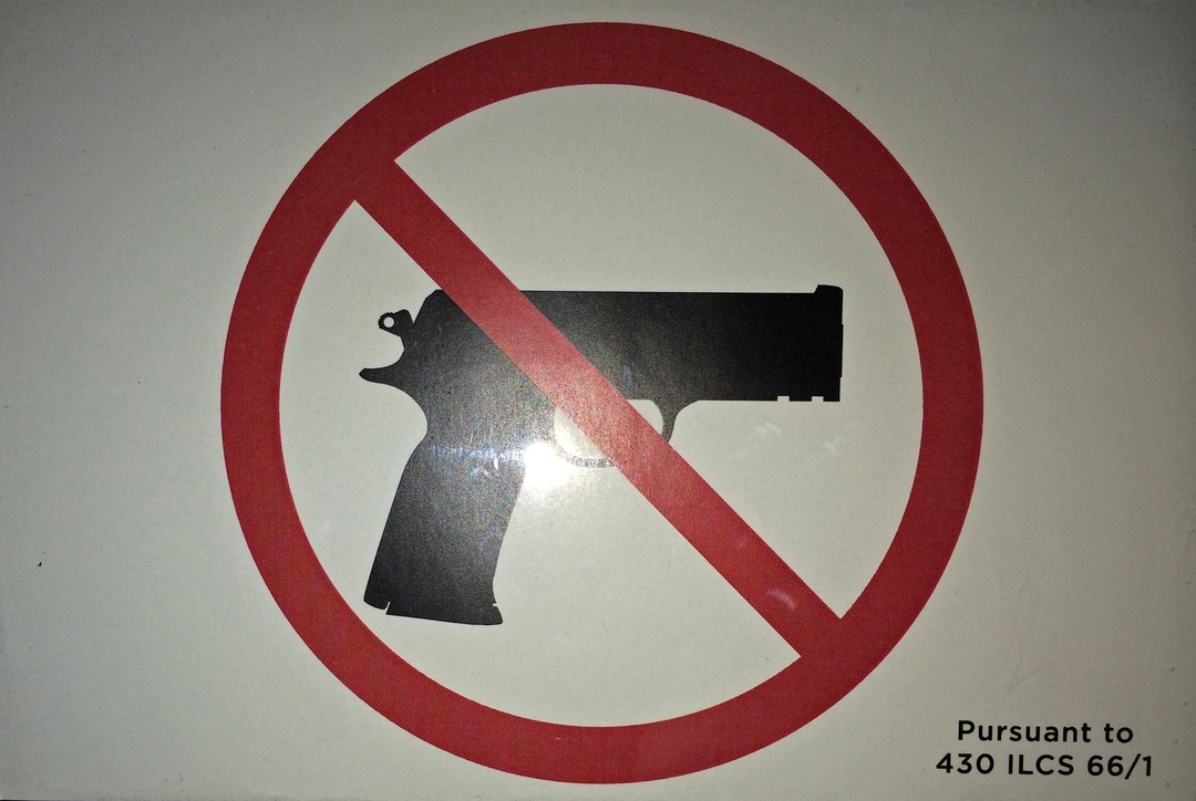 sign board for gun